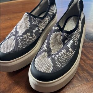 Franco Sarto Black and Gray Slip-On Sneakers